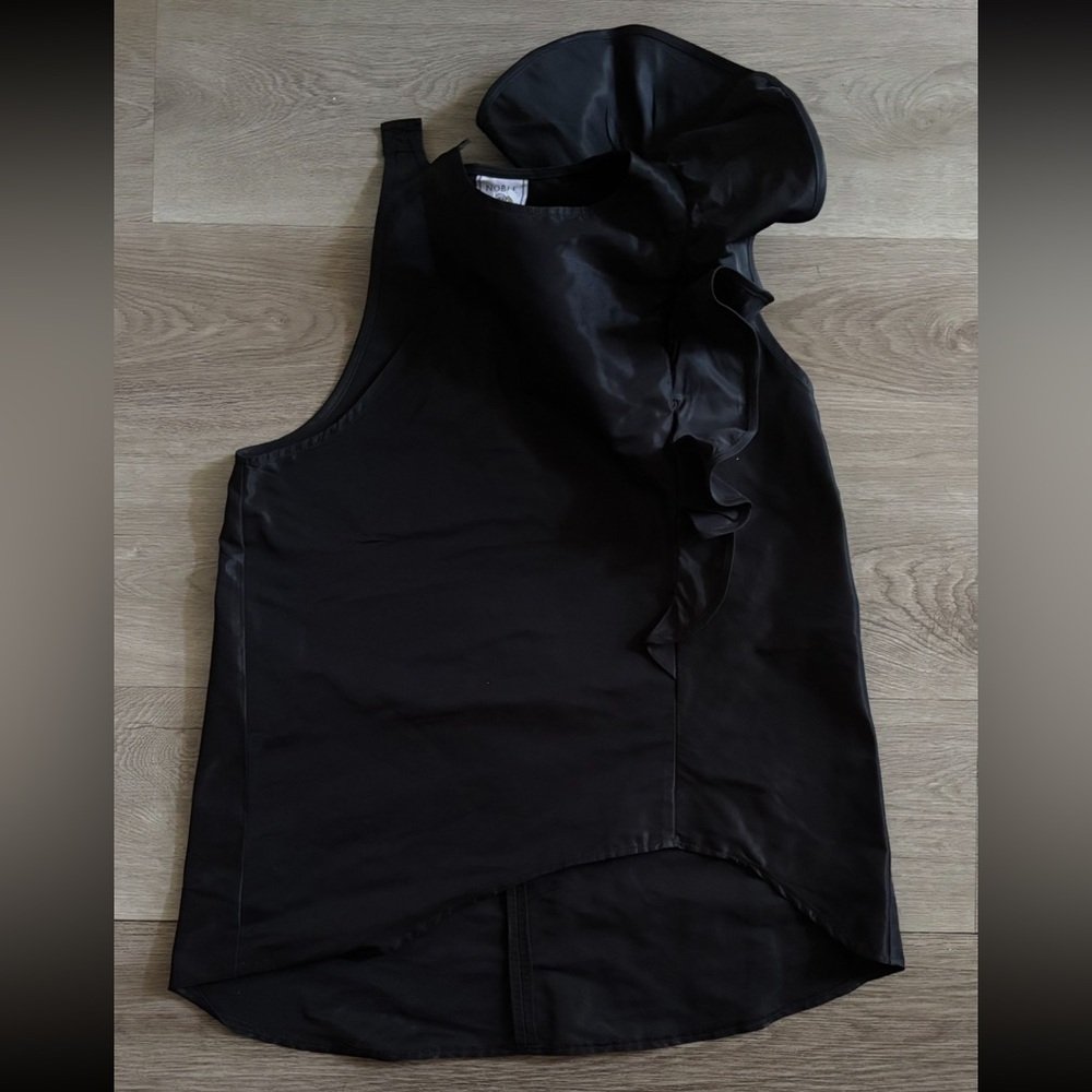Elegant Black Ruffle Blouse